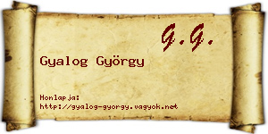 Gyalog György névjegykártya